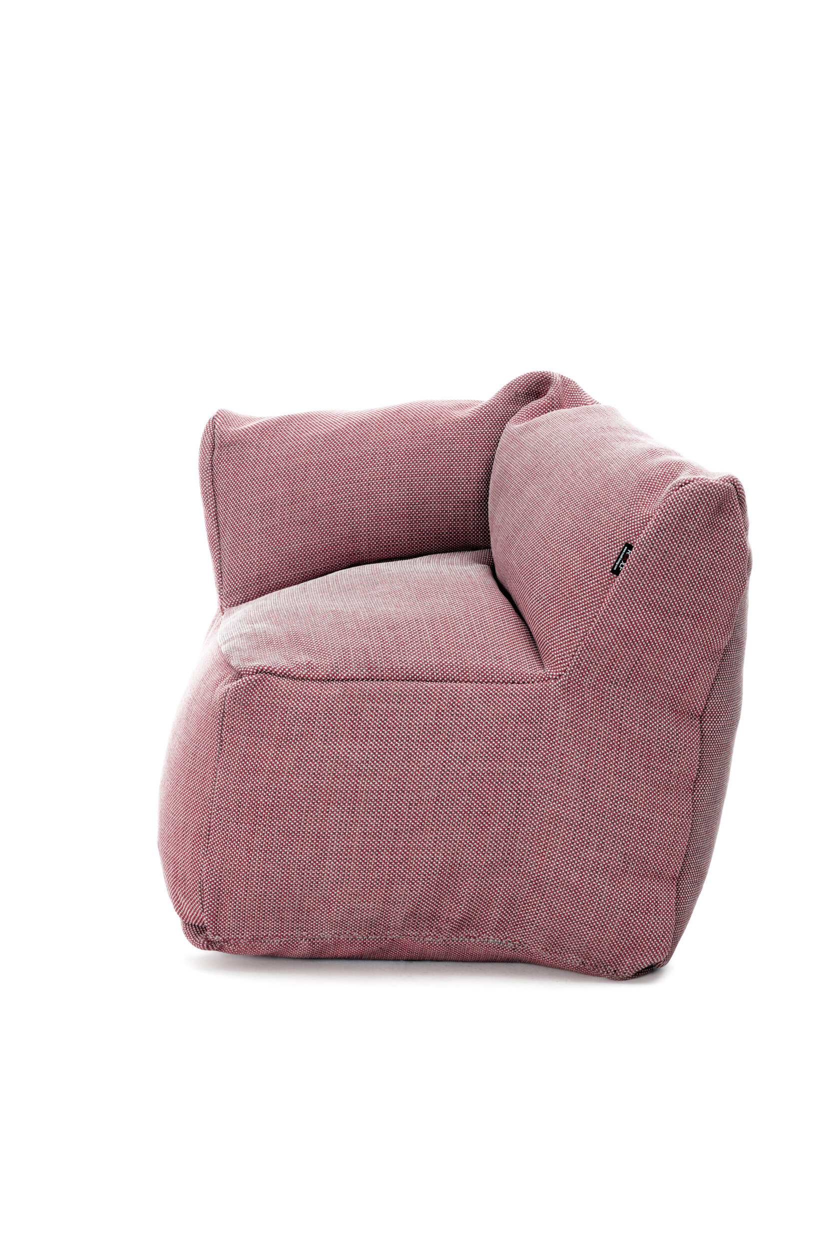 Roolf Outdoor Living Dotty Extra Large Club Corner Pouf Raspberry Front