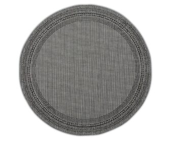 Dywan okrągły - szary - Harper Grey